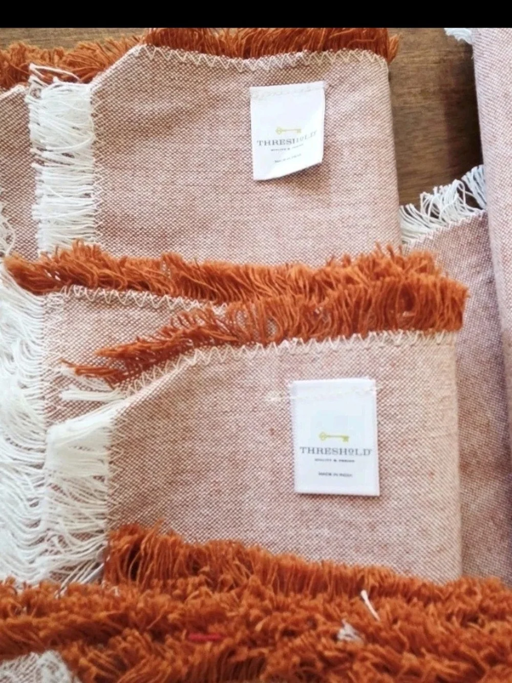 Threshold Target Napkins Or Placemats 100% Cotton Burnt Orange